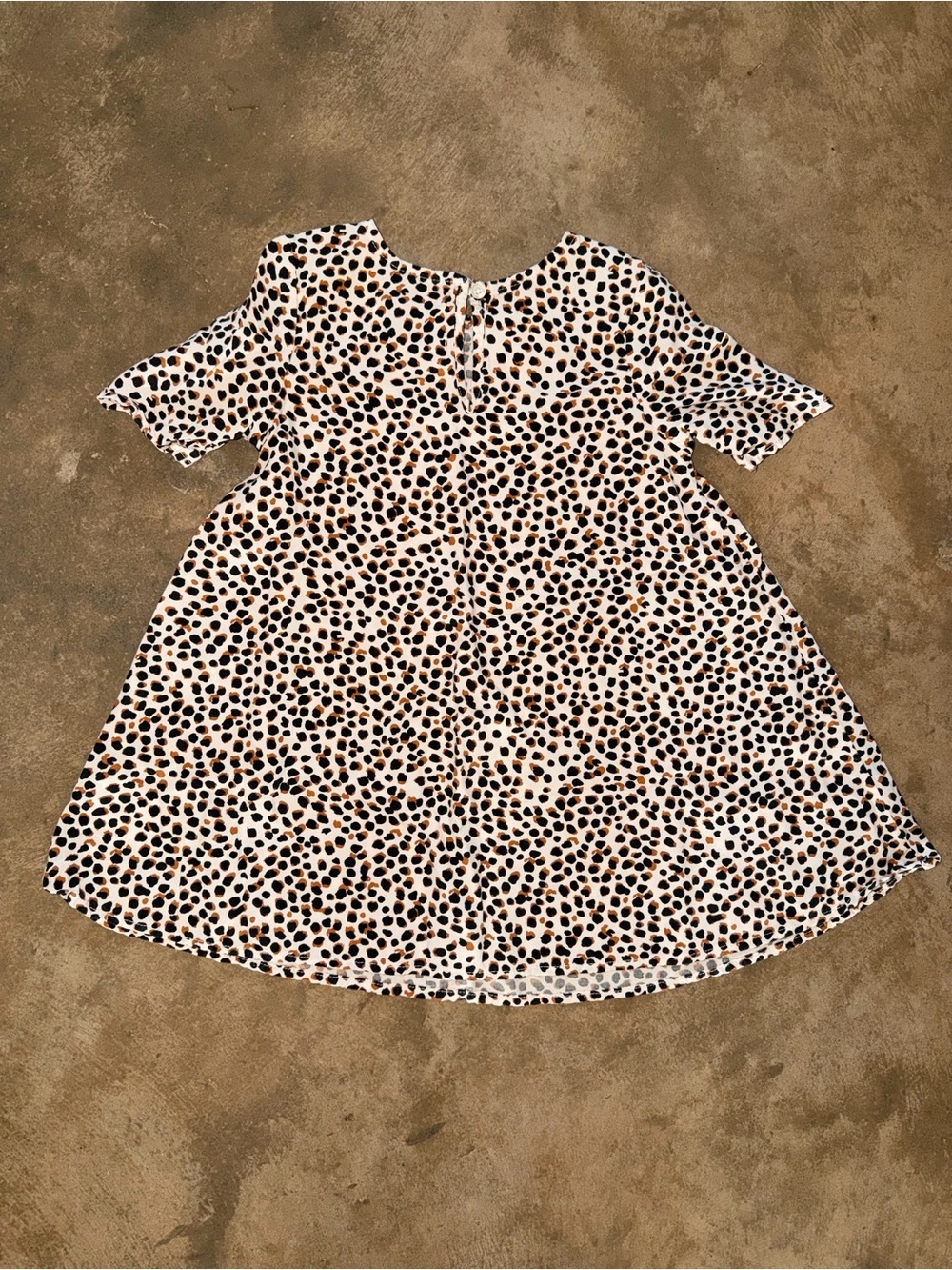 Old Navy Toddler Girls Leopard Print Swing Dress 3T Short Sleeve - Picture 2 of 6